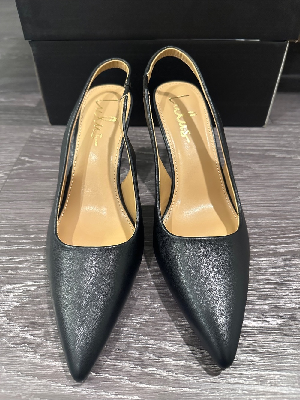 NWT Pointed Toe Black Slingback Pumps